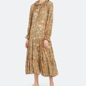 Free people feeling groovy long sleeve midi dress
